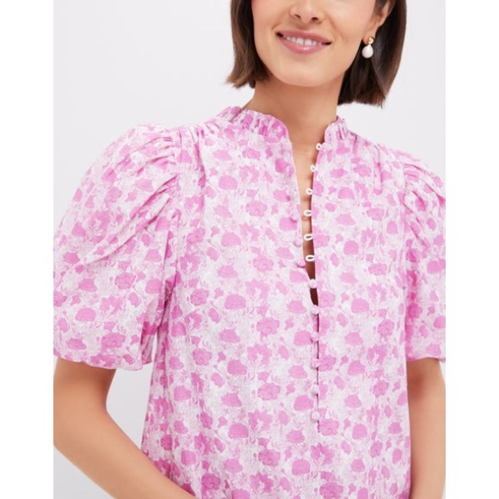 HYACINTH HOUSE
Pink and White Floral Mimi Midi Dress - Picture 5 of 12